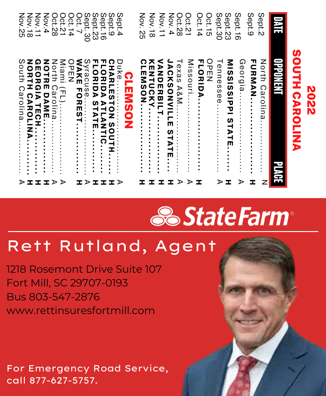 Rett Rutland Fort Mill Card